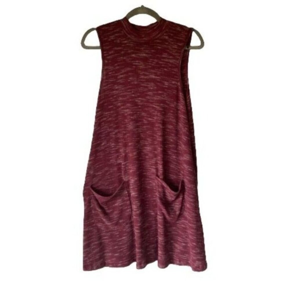 Ultra Flirt Women Loose Pocket Marled Shift Dress Sleeveless Swing Dress - Picture 2 of 11